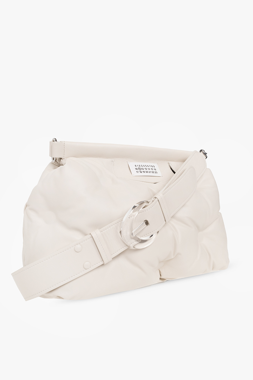 Glam Slam medium White ショルダーバッグ Maison Margiela Women's' Medium Glam Slam Flap Shoulder Bag
